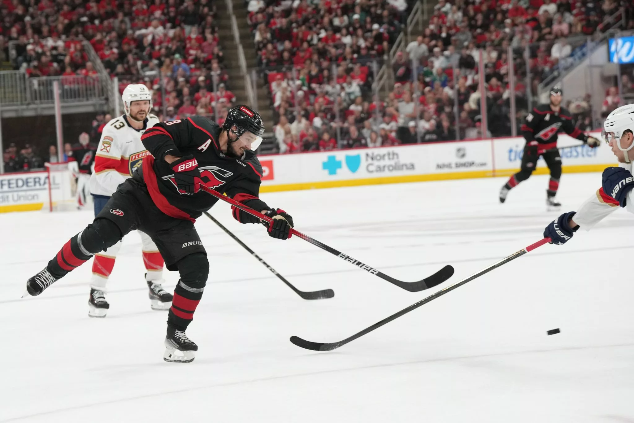 Sebastian Aho looks to lead the Hurricans over the Flyers