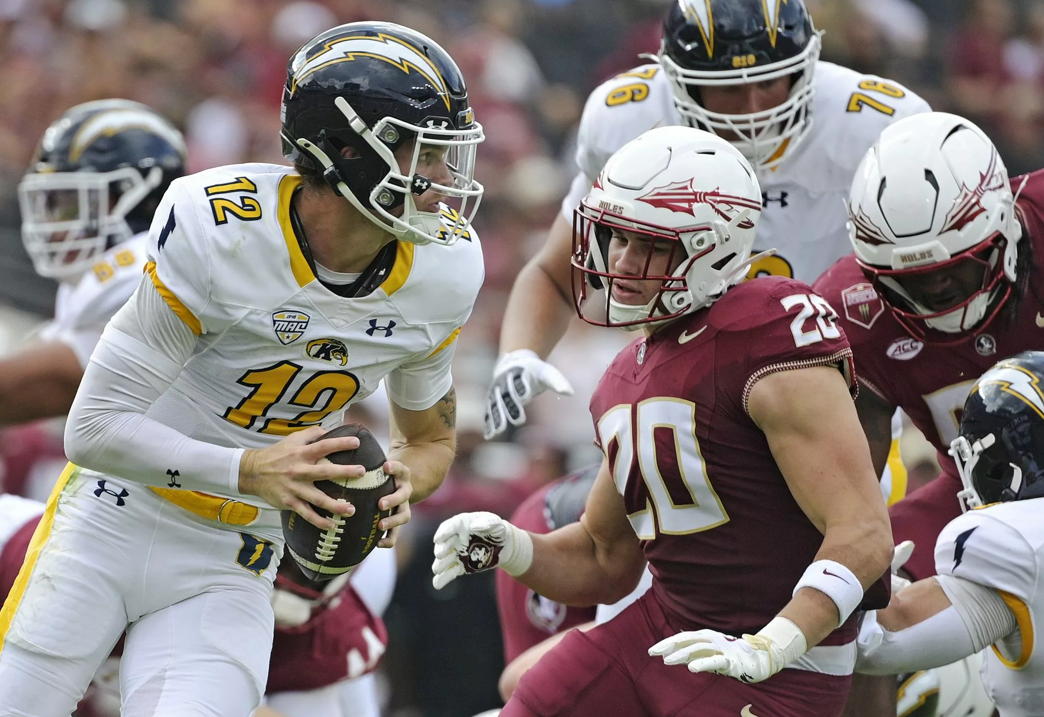 Dru DeShields looks to lead the Golden Flashes over the Falcons
