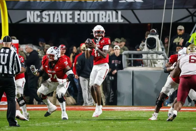 CJ Bailey looks to lead the Wolfpack over the Heels