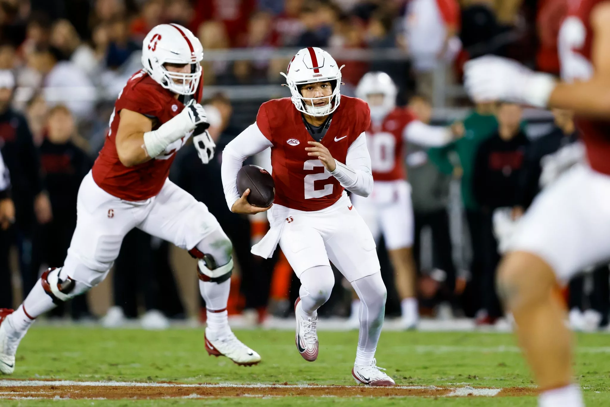 Elijah Brown looks to lead the Cardinal over the Irish