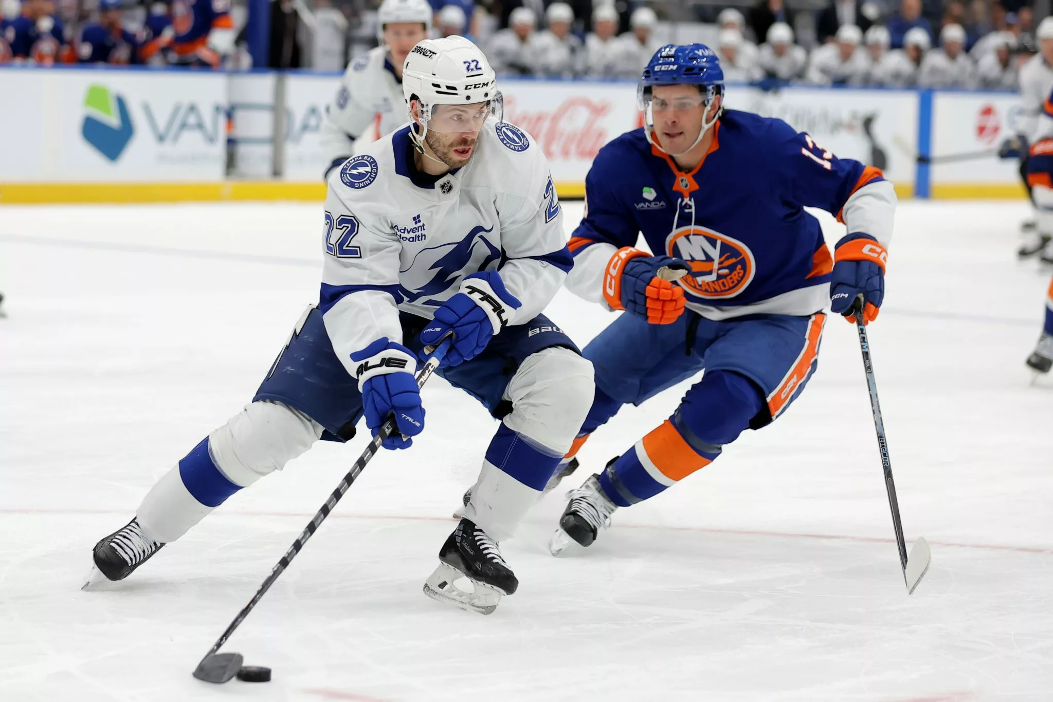 Oliver Bjorkstrand looks to lead the Lightning over the Penguins