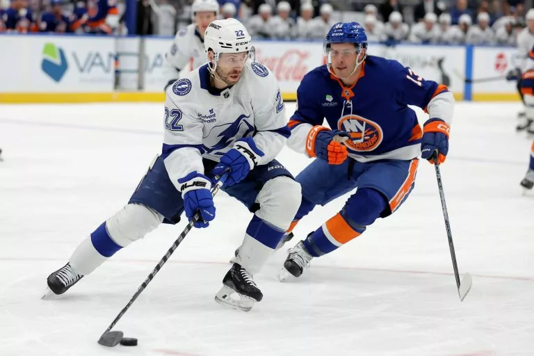 Oliver Bjorkstrand looks to lead the Lightning over the Penguins
