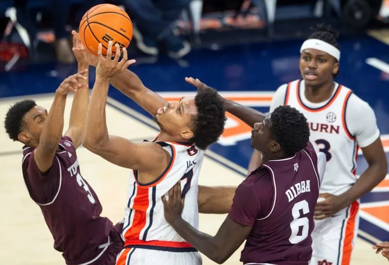 Keyshawn Hall looks to lead the Tigers over the Razorbacks